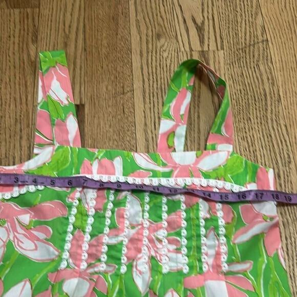 THE LILLY LILLY PULITZER ‎ FLORAL PINK & GREEN DRESS SIZE 12 - Picture 5 of 8